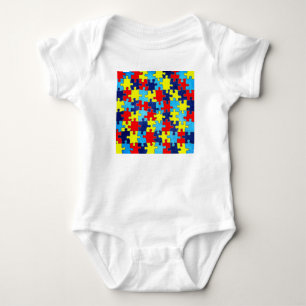 Autism Awareness-Puzzle by Shirley Taylor Baby Bodysuit