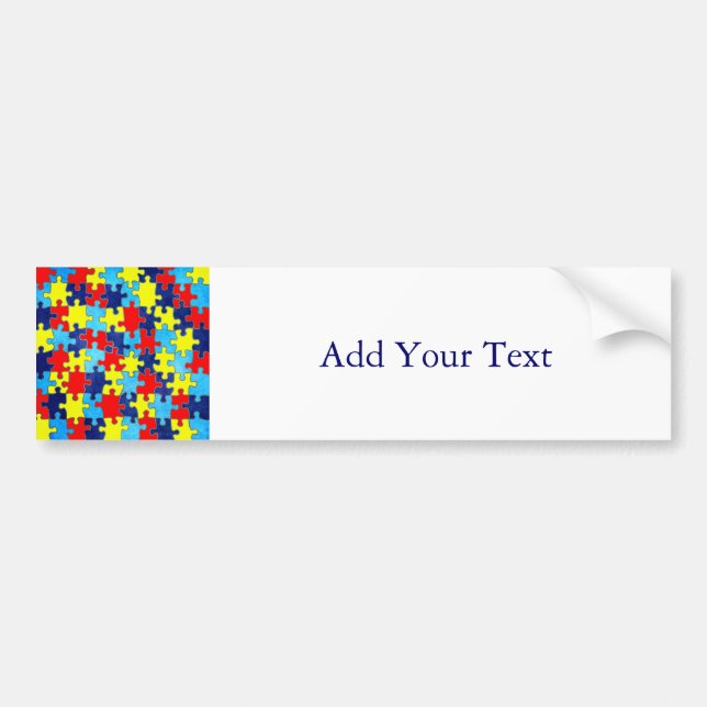 Autism Awareness-Puzzle by Shirley Taylor Bumper Sticker (Front)