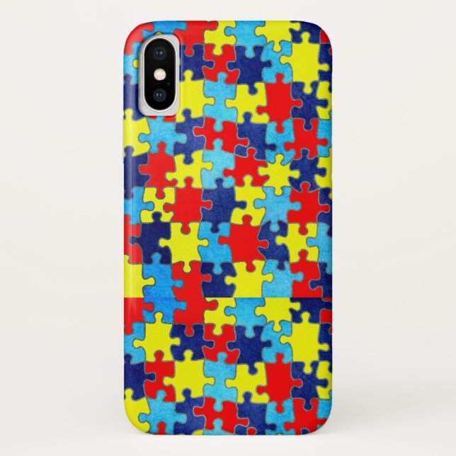 Autism Awareness-Puzzle by Shirley Taylor Case-Mate iPhone Case (Back)