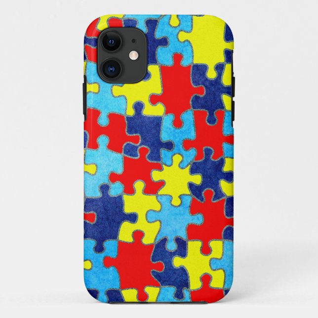 Autism Awareness-Puzzle by Shirley Taylor Case-Mate iPhone Case (Back)