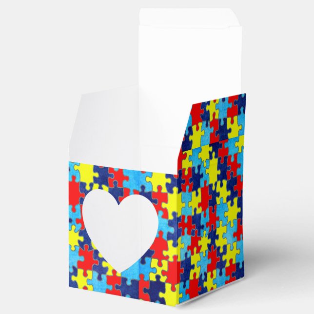 Autism Awareness-Puzzle by Shirley Taylor Favour Box (Opened)