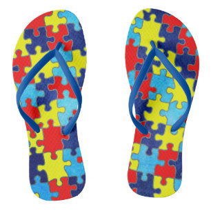 Autism Awareness-Puzzle by Shirley Taylor Jandals