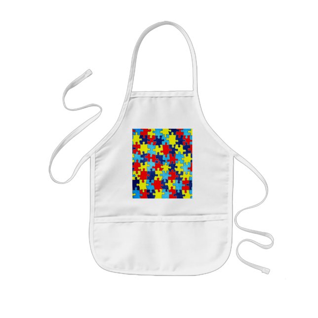 Autism Awareness-Puzzle by Shirley Taylor Kids Apron (Front)