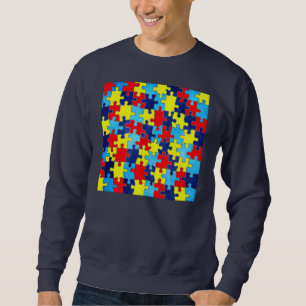Autism Awareness-Puzzle by Shirley Taylor Sweatshirt