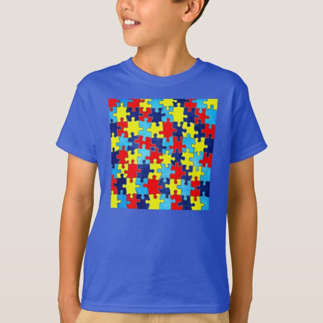 Autism Awareness-Puzzle by Shirley Taylor T-Shirt (Front)