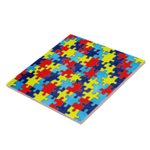 Autism Awareness-Puzzle by Shirley Taylor Tile