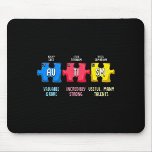 Autism Awareness Puzzle Chemical Element  Mouse Pad
