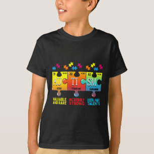 Autism Awareness Puzzle Chemical Elements T-Shirt