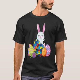 Autism Awareness Puzzle Easter Bunny Eggs T-Shirt
