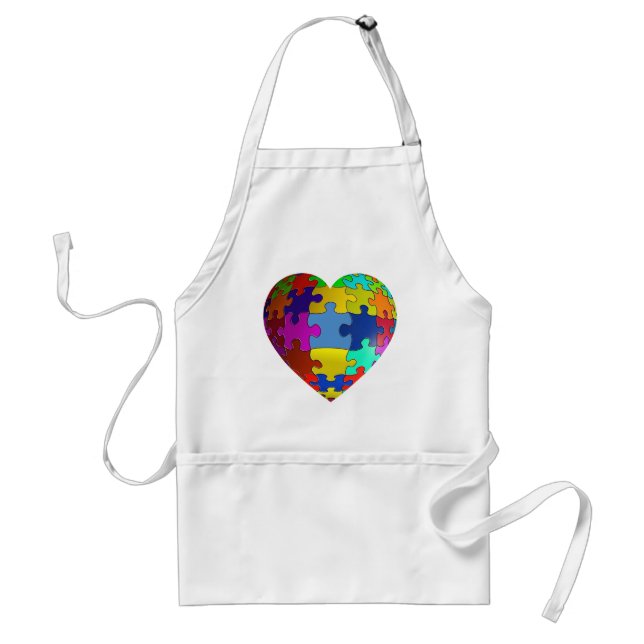 Autism Awareness Puzzle Heart Standard Apron (Front)