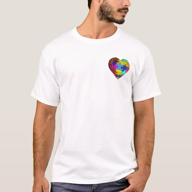 Autism Awareness Puzzle Heart T-Shirt (Front)