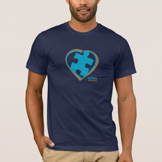 Autism Awareness Puzzle in Heart (BB) T-Shirt (Front)