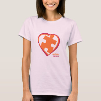 Autism Awareness Puzzle in Heart (PO) T-Shirt