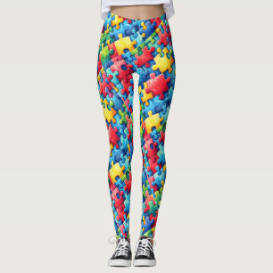 Autism Awareness Puzzle Leggings