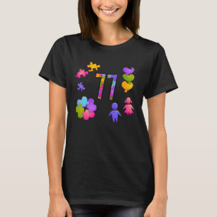 Autism Awareness Puzzle Merchandise Number 77 Spor T-Shirt