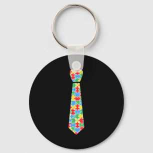 Autism Awareness Puzzle Necktie Shirt Ribbon Autis Key Ring