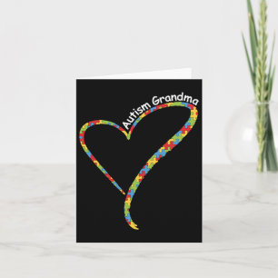 Autism Awareness Puzzle Of Heart Plus Size Card
