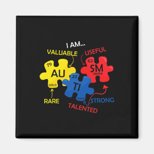Autism Awareness Puzzle Periodic Table Elements Mo Magnet