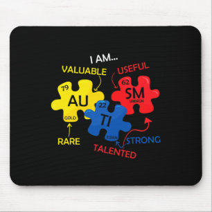 Autism Awareness Puzzle Periodic Table Elements Mo Mouse Pad