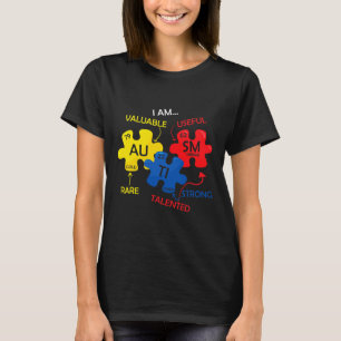 Autism Awareness Puzzle Periodic Table Elements Mo T-Shirt