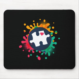 Autism Awareness Puzzle Piece Love Autistic Suppor Mouse Pad