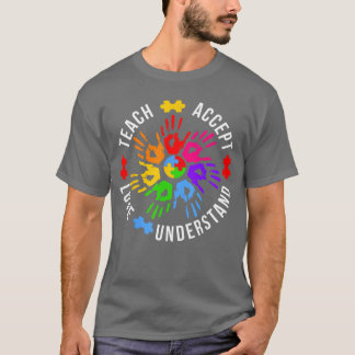Autism Awareness Puzzle Piece Support Kids Parents T-Shirt