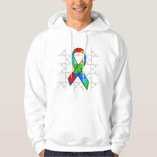 Autism Awareness Puzzle Pieces Ribbon Hoodie