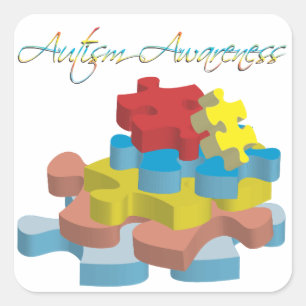 Autism Awareness Puzzle Pieces Sticker