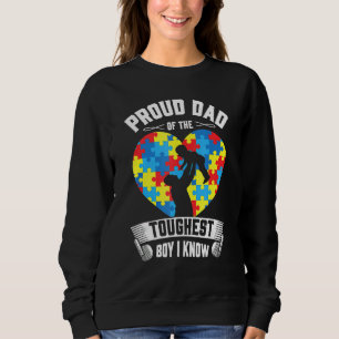 Autism Awareness Puzzle Proud Dad Of The Toughest Sweatshirt