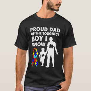 Autism Awareness Puzzle Proud Dad Of The Toughest T-Shirt
