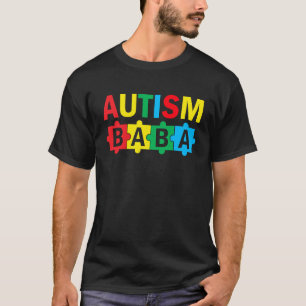 Autism Awareness Puzzle Ribbon Proud Autism Baba T-Shirt