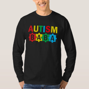 Autism Awareness Puzzle Ribbon Proud Autism Baba T-Shirt