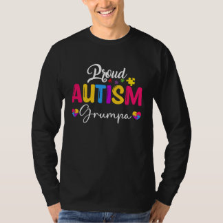Autism Awareness Puzzle Ribbon  Proud Autism Grump T-Shirt