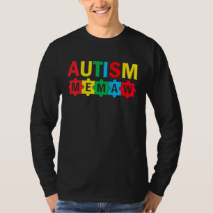 Autism Awareness Puzzle Ribbon Proud Autism Memaw T-Shirt