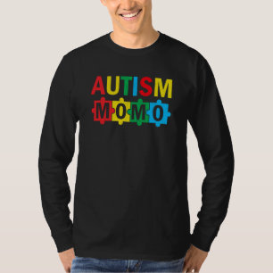 Autism Awareness Puzzle Ribbon Proud Autism Momo T-Shirt