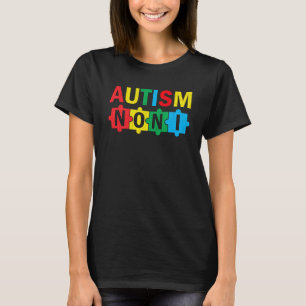 Autism Awareness Puzzle Ribbon Proud Autism Noni T-Shirt