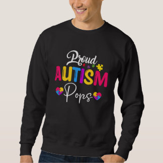 Autism Awareness Puzzle Ribbon  Proud Autism Pops Sweatshirt