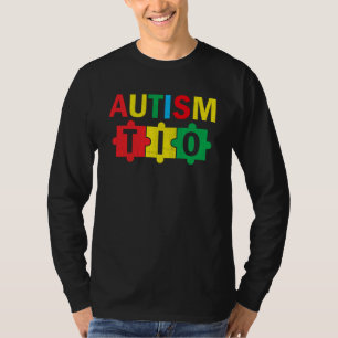 Autism Awareness Puzzle Ribbon Proud Autism Tio T-Shirt