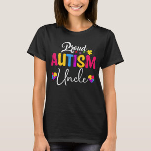 Autism Awareness Puzzle Ribbon  Proud Autism Uncle T-Shirt