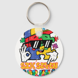 Autism Awareness Puzzle Six Seven Bru Key Ring