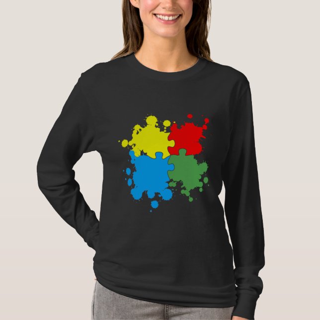 Autism Awareness  Puzzle T-Shirt (Front)