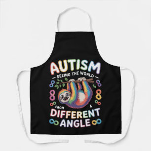 Autism Awareness Quote Unique Mind Rainbow Apron