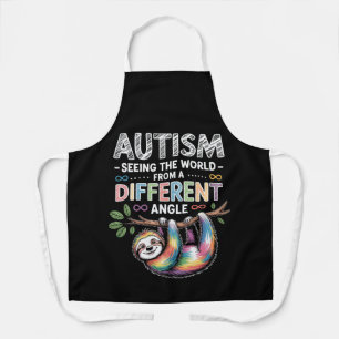 Autism Awareness Quote Unique Mind Rainbow Apron