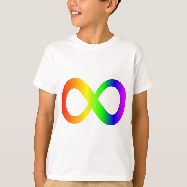 Autism Awareness Rainbow Infinity Symbol T-Shirt (Front)