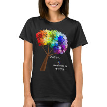 Autism Awareness Rainbow Puzzle Tree