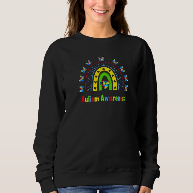 Autism Awareness  Rainbows Autism Awareness Sweatshirt (Front)