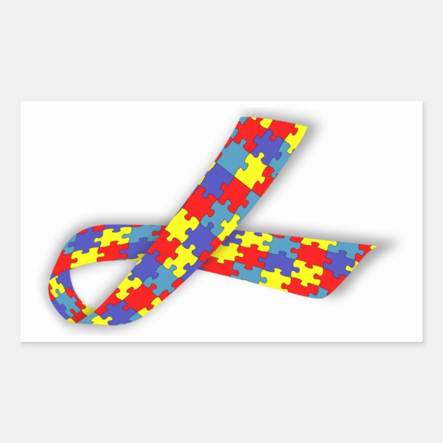 Autism Awareness Rectangular Sticker (Front)