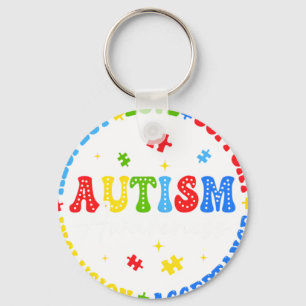 Autism Awareness Respect Love Support Blue Autism  Key Ring