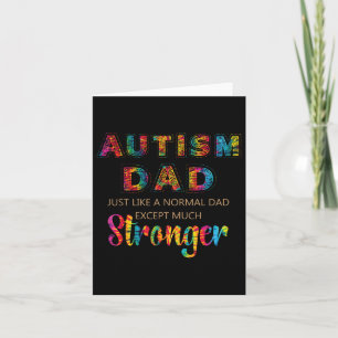 Autism Awareness Retro Vintage Tye Dye Autism Dad  Card