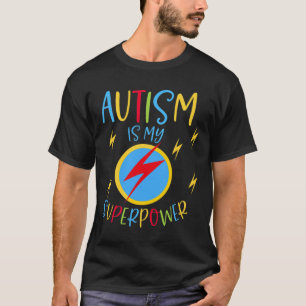Autism Awareness Ribbon Boys Girls Kids Is My Supe T-Shirt